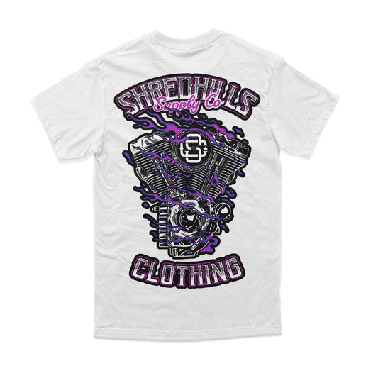 V-Twin V2.0 - White Tee - Shredhills