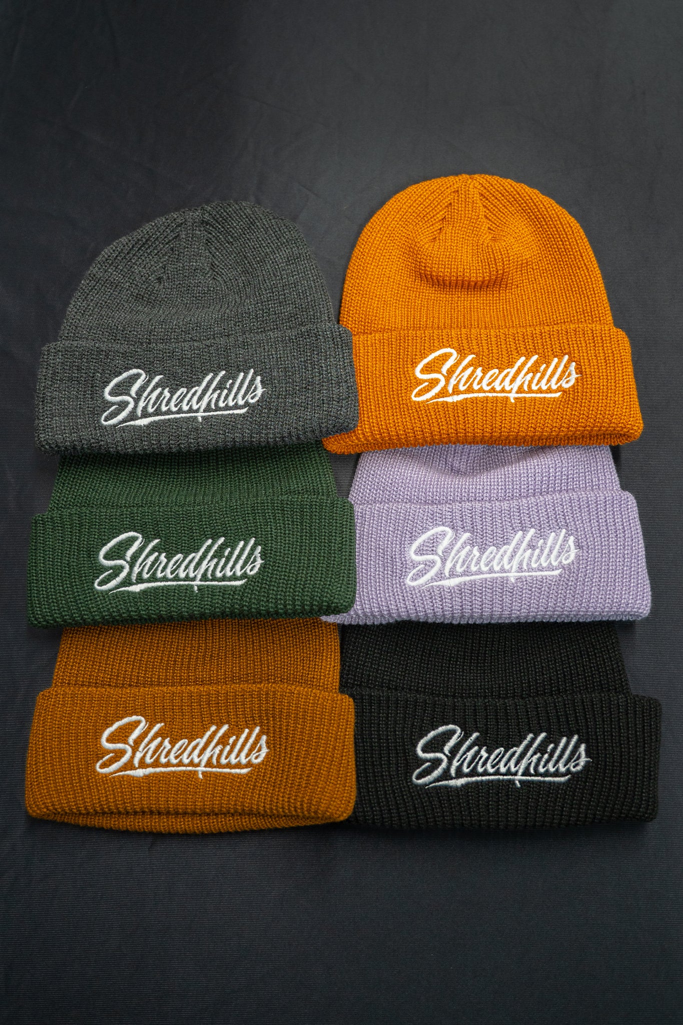 Cuffed Beanie Embroidery Calligraphy - Multiple Colors
