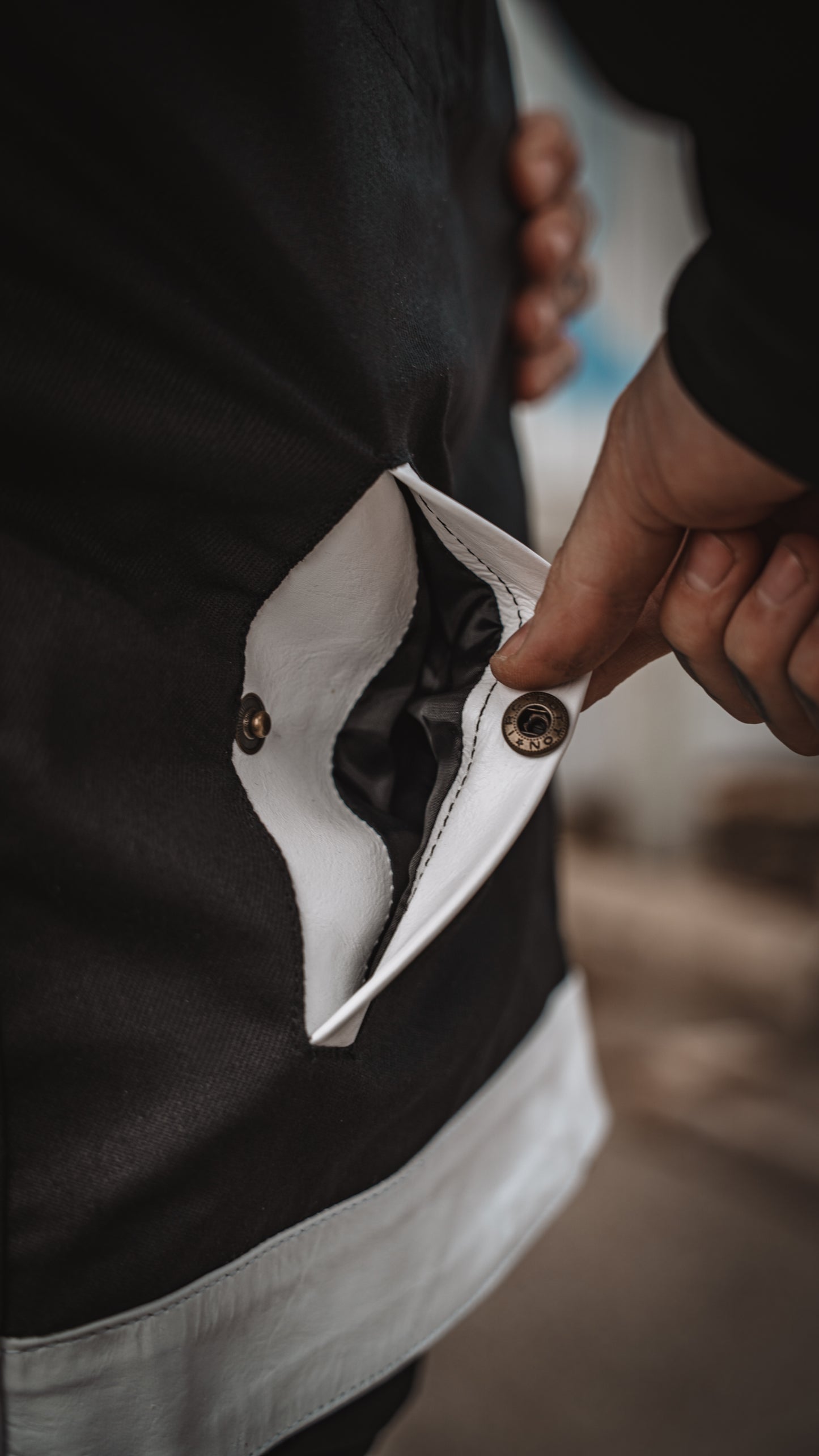 Killa White Leather - Motorcycle Vests - Shredhills