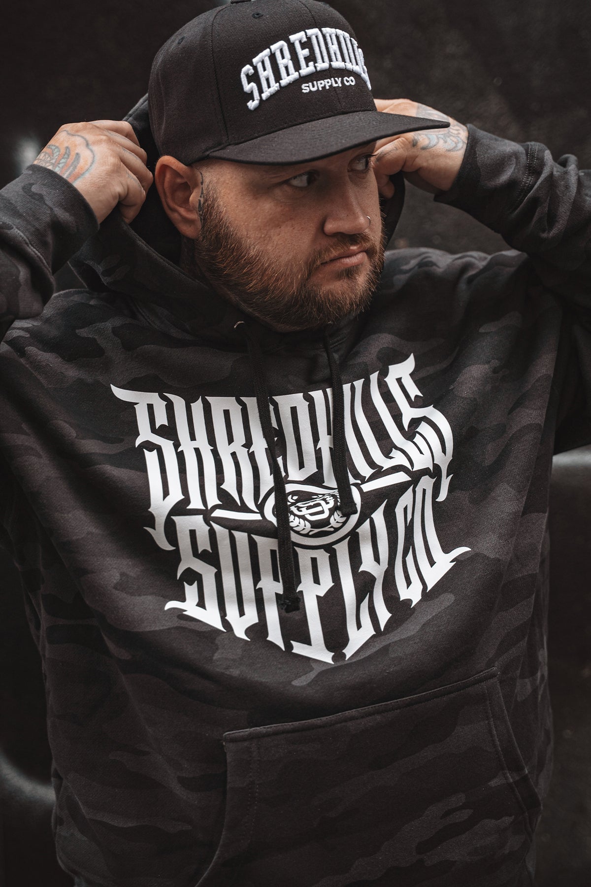 Legacy - Heavy Black Camo Hoodie