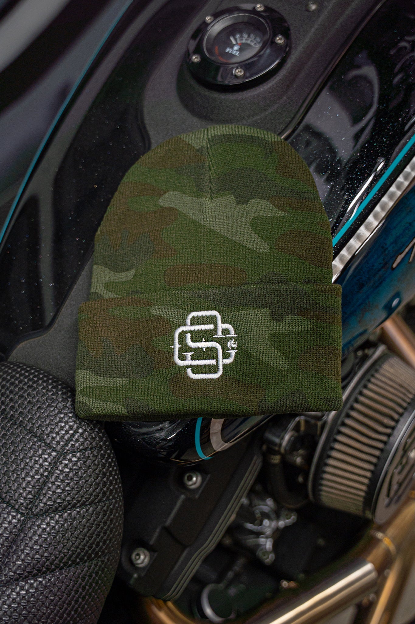 Camo Beanie Embroidery OG - Shredhills