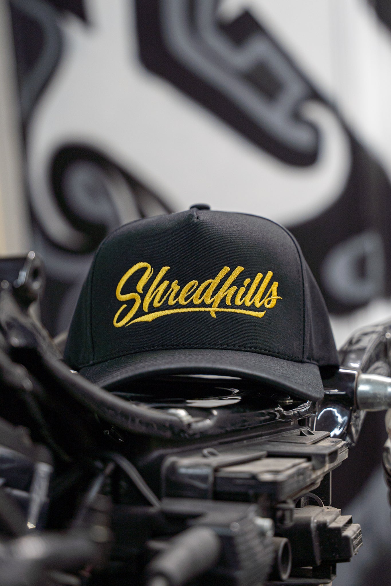 Black & Gold Calligraphy - Flat Embroidery