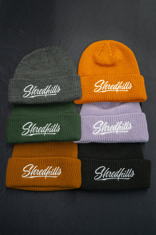 Cuffed Beanie Embroidery Calligraphy - Multiple Colors