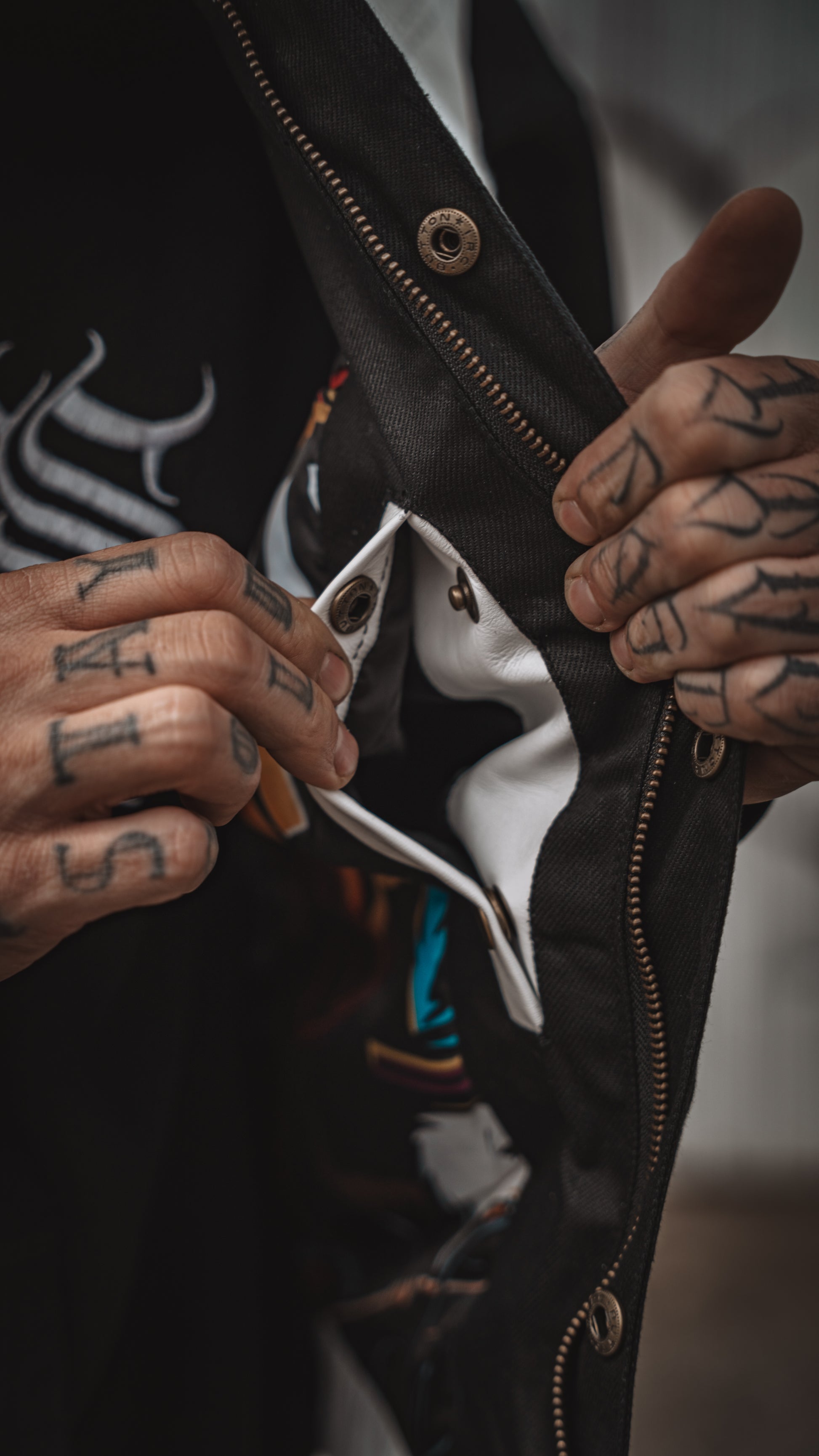 Killa White Leather - Motorcycle Vests - Shredhills
