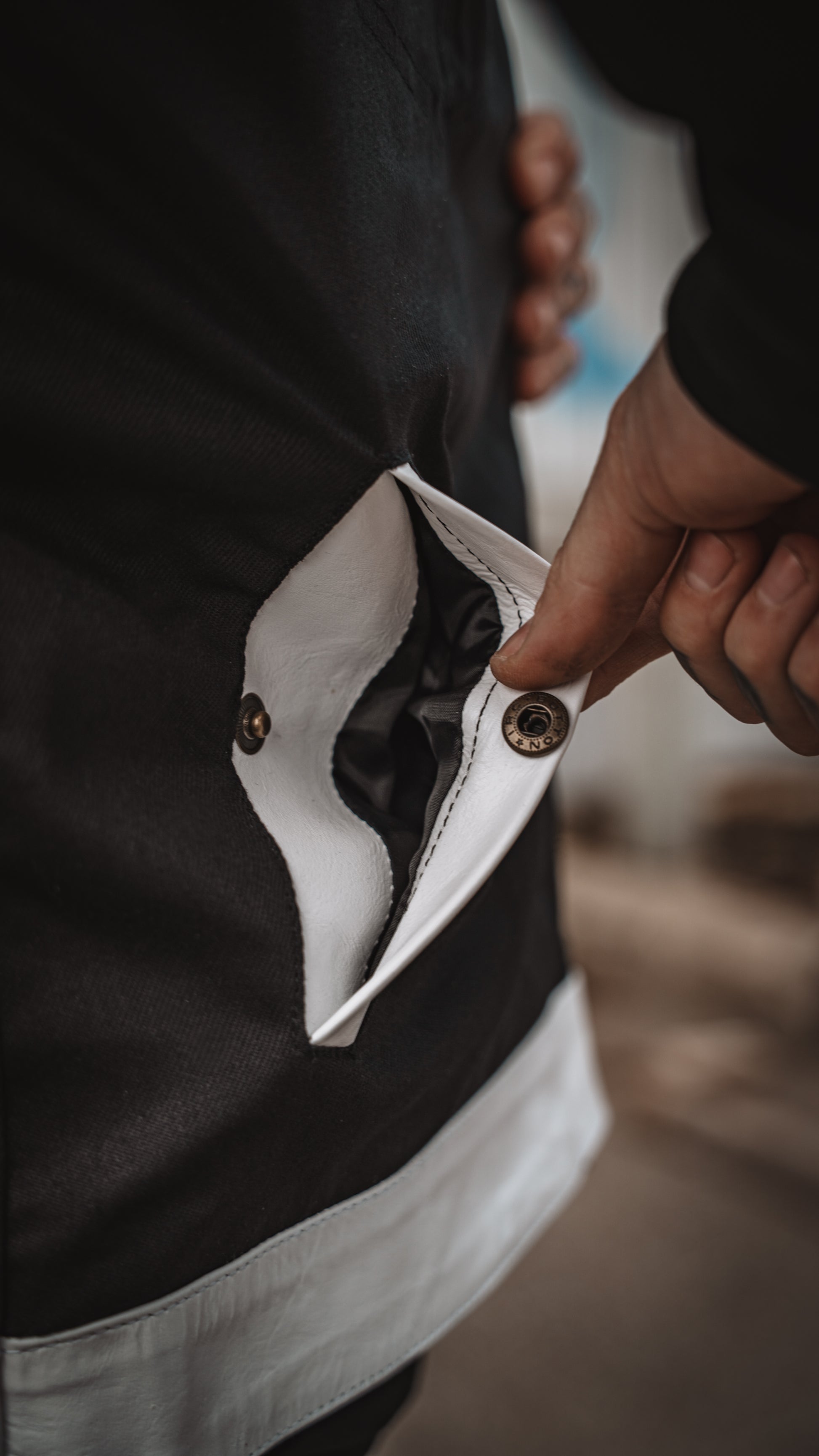 Killa White Leather - Motorcycle Vests - Shredhills