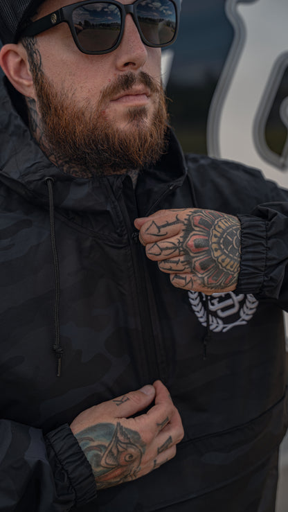Shred Black Camo Embroidery - Windbreaker