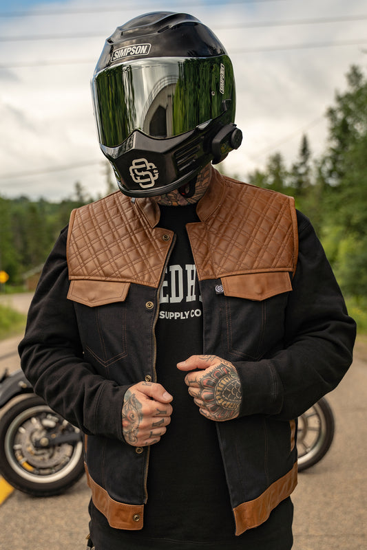 Killa Brown Leather - Motorcycle Vests