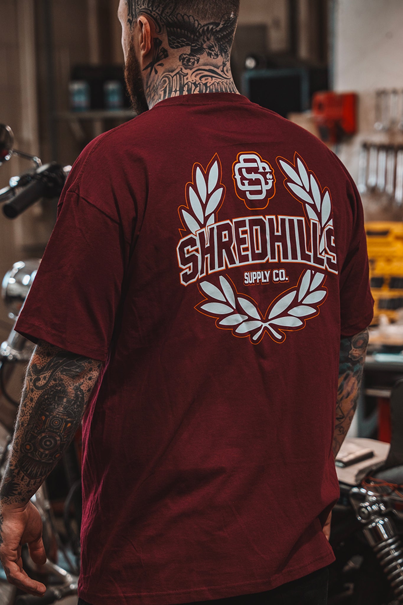 Shred - Burgundy Tee - Shredhills