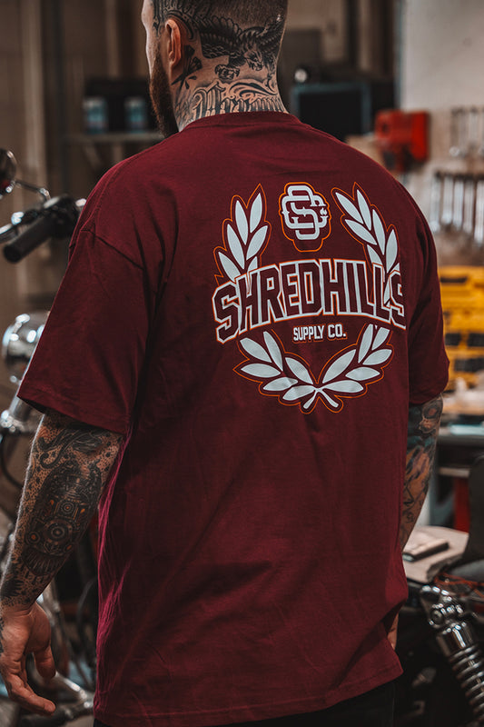 Shred - Burgundy Tee - Shredhills