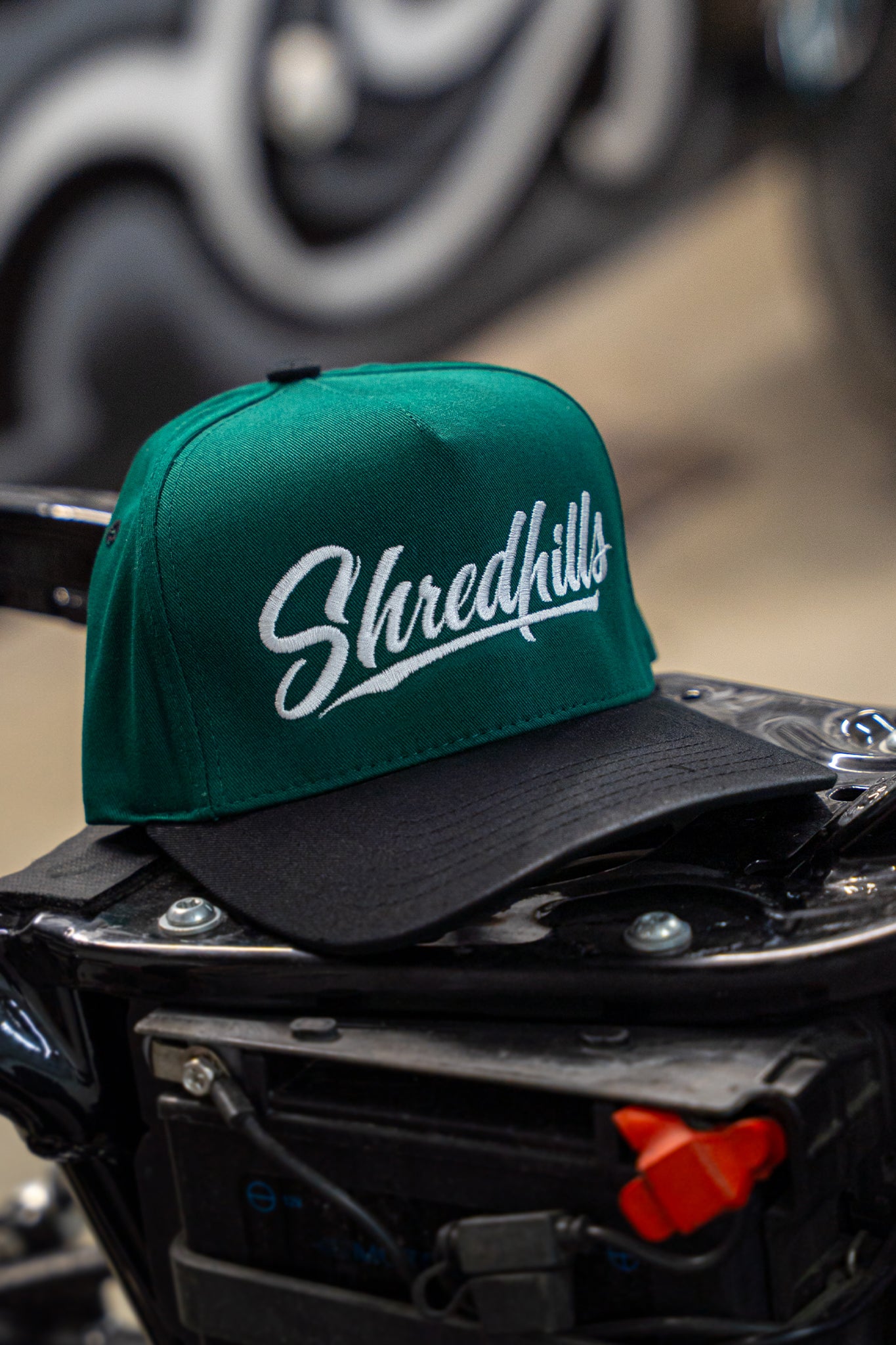 Green & Black Calligraphy - Flat Embroidery