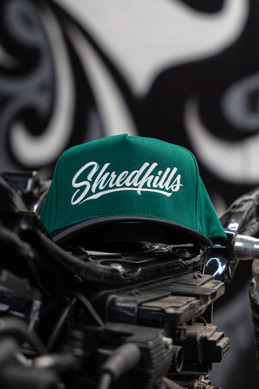 Green & Black Calligraphy - Flat Embroidery