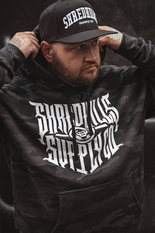 Legacy - Heavyweight Black Camo Hoodie
